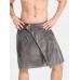 Mens Solid Color Bathtub Skirt Soft Comfortable Absorbent Beach Towel