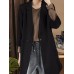 Womens Casual Loose Long Sleeve Cotton Trench Coats Cardigans