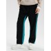 Men Corduroy Straight Side Strip Pocket Loose Drawstring Pants