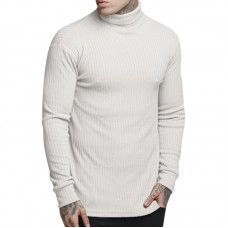 Mens Fashion Cotton High Collar Sweaters