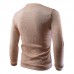 Men’s Casual Rabbit Fur Decorative Feather Letters Embroidery Round Neck Slim Fit Sweaters