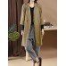 Womens Casual Loose Long Sleeve Cotton Trench Coats Cardigans