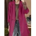 Womens Casual Loose Long Sleeve Cotton Trench Coats Cardigans