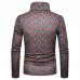 Men Colorful Geometric Patterns High Collar Pullovers